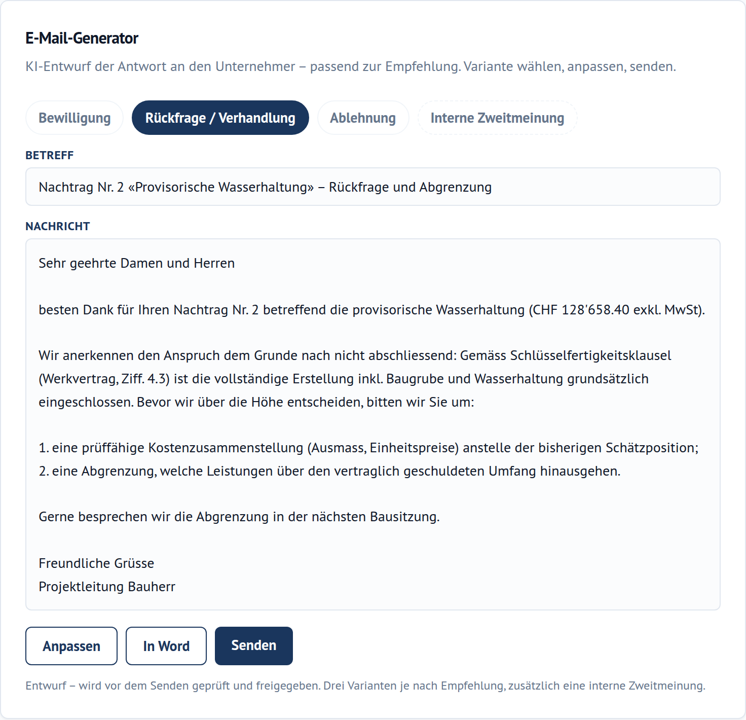 Bildschirmfoto: Beschlussantrag